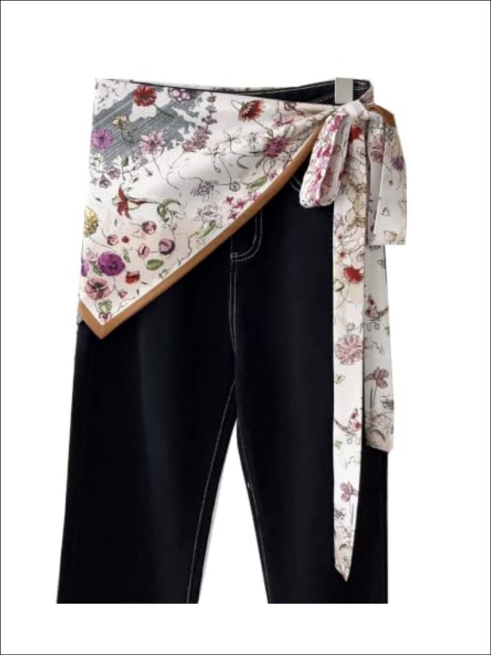 Satin Triangle Scarf Belt Wrap Sash Tie for Dresses